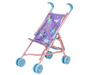 ColorBaby Bluey Carrito bebé Paseo Juguete, 53 cm, Cinturón Ajustable, Sillita muñecas, Plegado Tipo Paraguas, Juguetes para 2 años niña, Mi Primer Carro de muñecas, Cochecito Juguete (39148)