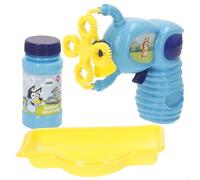 ColorBaby Bluey Pistola de pompas de jabón eléctrica, Bote 50 ml, Bandeja para jabón, Diseño Colorido, Bongo y Bluey Juegos Exterior, Actividades para niños +3 años (39149)