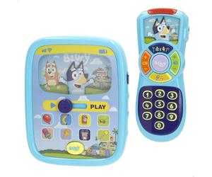 COLORBABY Bluey Set Tablet y Mando interactivos, Sonidos y melodías, Emite luz, Pilas Incluidas, Juguetes de bebé, Juguete Primera Infancia, Regalos bebés 6 Meses (39142)