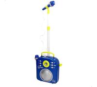 ColorBaby Bontempi Altavoz Karaoke Infantil 2 micrófonos, Pie Micro Ajustable 65-95 cm, Efectos aplauso, Distorsionador de Voz, Luces, Control de reproducción, Regalo niños y niñas, +5 años (47895)
