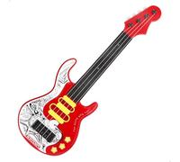 COLORBABY Bontempi Guitarra eléctrica Infantil, 51 cm, Incluye melodías y Sonidos, Luces de Colores, Púa, Cuerdas Metal, Instrumentos Musicales, Apagado automático, Juguete para niños 3 años (47904)