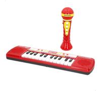 COLORBABY Bontempi Teclado para niños con micrófono, 24 Teclas, Luz y Sonido, Melodías, Aprender a Tocar el Piano, Teclados Infantiles, Instrumentos Musicales, Piano 3 años (47899)