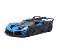 COLORBABY Burago Maqueta Coche Bugatti Bolide, Escala 1:24, Diseño aerodinámico en Azul o Amarillo, Fabricado en Die-Cast Metal, Puertas y capó de Apertura Manual, Interior detallado (78123)