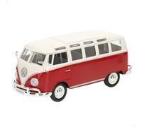 ColorBaby Burago Maqueta Furgoneta Volkswagen Samba, Escala 1:25, Diseño Vintage en Rojo o Verde, Fabricado en Die-Cast Metal, Puertas de Apertura Manual, Interior detallado (78122)