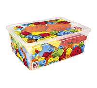 ColorBaby - Caja Bloques de construcción para niños, 80 Piezas, Juguete niño 1 año