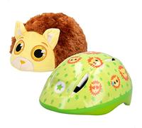 COLORBABY K3yriders, Casco Infantil con Funda de Peluche león, para Bici y Patinete, niños a Partir 3 años, Medidas 20x26x13 cm, Juegos al Aire Libre (46779)