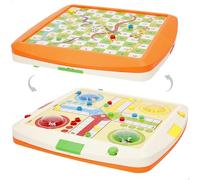 ColorBaby CB Games Multijuegos 2 en 1, Parchís automático, Serpientes y escaleras, Tablero reversible, 2-4 jugadores, Juguetes clásicos, Juegos de mesa, Regalos navidad niños, +4 años (39440)