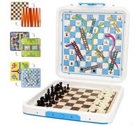 ColorBaby CB Games Set 7 Juegos de Mesa, El parchís, Ajedrez, Serpientes y escaleras, Backgammon, para 2 ó más Jugadores, Juguetes niños 5 años (39451)