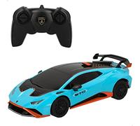 ColorBaby - Coche teledirigido Lamborghini Huracán STO, radiocontrol, Azul con Negro Escala 1:24, para niños y para Adultos, Juguetes para niños teledirigidos (46987)