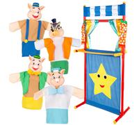 ColorBaby Cucu Show Set Teatro Marionetas Blancanieves, 4 títeres 25 cm, Materiales Suaves y Seguros, Juguetes Infantil, para Jugar en Grupo o Pasar Tiempo en Familia (39171)