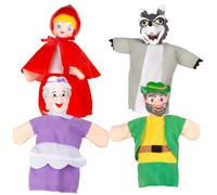 ColorBaby Cucu Show Set Marionetas Blancanieves, 4 títeres Personajes de 25 cm, Materiales Suaves y Seguros, Juguetes Infantil, para Jugar en Grupo o Pasar Tiempo en Familia (39168)