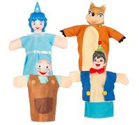 ColorBaby Cucu Show Set Marionetas Pinocho, 4 títeres Personajes 25 cm, Materiales Suaves y Seguros, Juguetes Infantil, para Jugar en Grupo o Pasar Tiempo en Familia (39165)