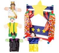 ColorBaby Cucu Show Set Teatro Marionetas Blancanieves, 4 títeres 25 cm, Materiales Suaves y Seguros, Juguetes Infantil, para Jugar en Grupo o Pasar Tiempo en Familia (39171)