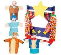 ColorBaby Cucu Show Set Teatro Marionetas Pinocho, 4 títeres 25 cm, Materiales Suaves y Seguros, Juguetes Infantil, para Jugar en Grupo o Pasar Tiempo en Familia (39172)