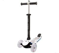 COLORBABY EEZI Patinete 3 ruedas para niños con luces multicolor (7 colores), 3 modos de luz, Blanco, Manillar ajustable, Tamaño 60,5x29x76,5 cm, Máx. 20 kg, Patinetes infantiles, Scooter niño (54135)