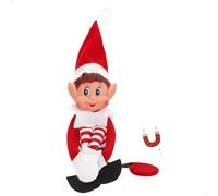 COLORBABY Elves Behavin' Badly Elfo travieso, 25 cm, original, Elfie o Elvie, Imán magnético hombro, Cuerpo suave y cara vinilo, Elfos traviesos, Duende navideño, Peluche Navidad, Niños 2 años (77698)