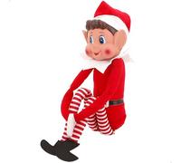 COLORBABY Elves Behavin' Badly Elfo Travieso, Jumbo 50 cm, Muñeco Original, Elvie o Elfie Flexible, Elfa traviesa, Cuerpo Suave y Cara Vinilo, Duende navideño, Peluche Navidad (77699)