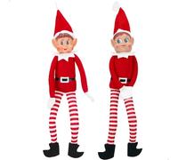 ColorBaby Elves Behavin’ Badly, Pack 2 Elfos traviesos, Chico y Chica, 30 cm, Tradición navideña, Brazos y piernas Flexibles, Manos con Velcro, Muñecos para Navidad, Juego navideño para niños (77696)