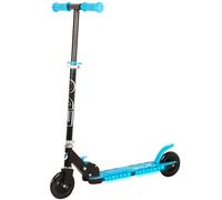 ColorBaby EVO Patinete 2 Ruedas Plegable, Negro y Azul, Base con Luces Multicolor, Altura Ajustable, Freno Trasero, Peso máx. 50 kg, Juguetes niños 5 años, Patinetes Infantiles (54338)