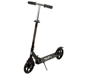 ColorBaby EVO Patinete Infantil 2 Ruedas, Negro, Altura 81-91 cm, Plegable, Freno Trasero, Soporte Lateral, Base Antideslizante, Máx. 100 kg, Juguetes niños 8 años, Patinetes Infantiles (54347)