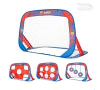 COLORBABY FC Barcelona portería Pop-up fútbol 4 en 1, 120 x 80 x 80 cm, con dianas Intercambiables, Bolsa con Asas, Montaje rápido, optimo para jardín, Desde 3 años (77594)