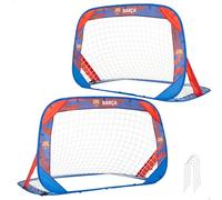 COLORBABY FC Barcelona Set 2 porterías fútbol Pop-up, 120 x 80 x 80 cm, Incluye Bolsa de Transporte, Estructura Plegable, Montaje rápido, Uso Exterior, Desde 3 años (77596)