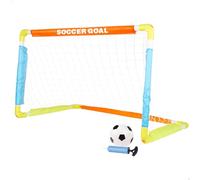 ColorBaby Fun Area! Portería de fútbol Plegable, Incluye balón de fútbol, 4 piquetas Anclaje e hinchador, Tamaño 100x60x60 cm, Juguetes Exterior, Porterías niños, Multicolor, Juegos puntería, 47692