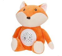 COLORBABY Genial Baby Proyector Estrellas, Zorro, 27 cm, Luz Nocturna y Temporizador, Peluche quitamiedos Infantil, con Sonidos y Ruido Blanco bebé, Regalo recién Nacido, Regalos para bebés (34031)