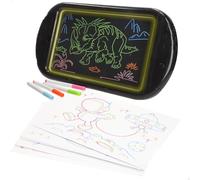 ColorBaby Good Idea! Tablet neón para Dibujar, 4 Rotuladores, 6 Plantillas para Calcar, Trapo Borrador, Pizarra mágica, Pizarras Infantiles, Juguetes educativos, Juguete niño +3 años (39430)