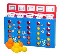 CB Games COLORBABY Juego de Mesa 4 en Raya, Baloncesto, Juegos de Mesa para niños, 26 Bolas, 1 tableros, 2 Jugadores, Juegos Estrategia, +5 años (49350)