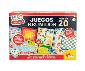 Colorbaby Lisciani - Pack 20 Juegos Reunidos, 2 tableros multijuego, Fichas de cartón, 1 Dado, Juego de la oca, Múltiples Jugadores, Juegos de Mesa, Juguete Educativo, Juguetes niños 6 años, 47638
