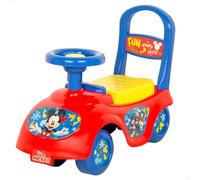 COLORBABY Mickey Correpasillos bebé, 43x21x37 cm, Máx. 15 kg, 4 Ruedas de Goma antipinchazos, Incluye bocina, Teléfono de Juguete, Asiento abatible para almacenaje, Juguetes bebés +1 año (77741)