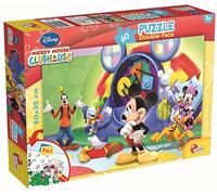 Liscianigiochi- Puzzle Doble Cara 35x50 cm con Reverso para Colorear de 60 Piezas Disney Mickey Mouse Friends Infantil, Color 0 (Colorbaby 47232)