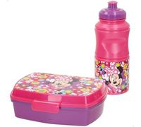 ColorBaby Minnie Set botella y tupper infantil, Licencia oficial, Rosa y lila, Capacidad 380 ml, Fiambrera colegio, Pack escolar almuerzo, Kit para llevar, Niños y niñas +4 años (77652)