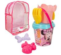 ColorBaby Disney Minnie Mouse Set de Playa Infantil, Conjunto de Cubo de Playa con Pala, rastrillo, regadera y Accesorios Disney, Mochila de Playa para niños, Set Playa Infantil (48229)