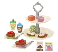 COLORBABY My Colors Set de postres de Juguete 16 Piezas, Incluye Bandeja de Doble Altura, Tartas y Bebidas, Juguete Educativo para niños 24 Meses y mas, Juego de rol para Creatividad y diversión
