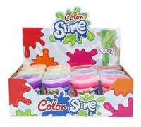 ColorBaby Pack 12 Botes de Slime Infantil 100 g, Textura Viscosa y moldeable, Colores Brillantes Surtidos, no tóxico, optimo para Jugar y estimular el Tacto, Recomendado a Partir de 3 años (24986)