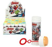 COLORBABY Pack 36 pomperos Avengers 60 ml, Regalos cumpleaños para niños, decoración Infantil, Juguete Burbujas jabón superhéroes (24608)