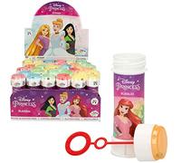 COLORBABY Pack 36 pomperos Princesas Disney 60 ml, Regalos cumpleaños para niños, decoración Infantil, Juguete Burbujas jabón (22902)