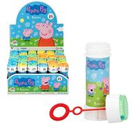 COLORBABY Peppa Pig, Pompero con Laberinto, Licencia Oficial, Pack 36 uds, 60 ml, Pompas de jabón, Juego Burbujas, Pomperos para niños cumpleaños, +3 años (24609)
