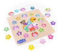 COLORBABY Peppa Pig Reloj Educativo de Madera con Piezas encajables y manecillas móviles, para Aprender la Hora de Forma Divertida con Personajes Infantiles (77503)