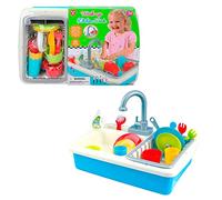 COLORBABY Play, Fregadero de juguete c/agua y utensilios de cocina 20 piezas (44591)