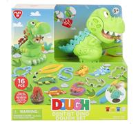 ColorBaby Play Juego de plastilina Dentista de Dinosaurios, 4 Botes de Colores, Moldes Figuras, Herramientas moldear, Experiencia Segura, niños + 3 años (39611)
