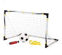 ColorBaby Portería fútbol, Portería Plegable, con balón, Ø10,5 cm, hinchador, Portería fútbol niños jardín, 100x70x70 cm, 4 piquetas, Juegos de Exterior