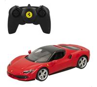 ColorBaby Rastar - Coche teledirigido, Ferrari 296 GTS, Licencia Oficial, Escala 1:16, con luz, Color Rojo, Coches teledirigidos, Vehículo radiocontrol, Control Remoto, Regalos para niños (41282)