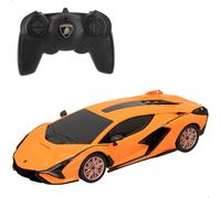 ColorBaby Rastar Coche teledirigido Lamborghini Sián FKP 37, Color Naranja con Negro, Coches de Carrera a radiocontrol para niños y para Adultos, con Mando a Distancia, teledirigido (46986)