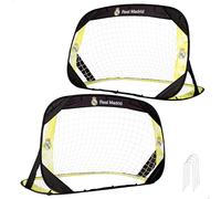 COLORBABY Real Madrid Set 2 porterías fútbol Pop-up, 120 x 80 x 80 cm, Incluye Bolsa de Transporte, Estructura Plegable, Montaje fácil, optimo para jardín o Parque, Desde 3 años (77595)