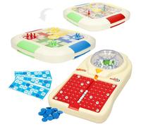 ColorBaby Set 3 Juegos de Mesa, Bingo electrónico, Parchís, El Juego de la oca, Set Completo con tableros y fichas, para más de 2 Jugadores, Juguetes niños 5 años (47945)