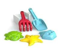 ColorBaby - Set de pala y rastrillo con tres moldes para arena de 20 cm ㅤ