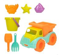 COLORBABY Set playa Camión y cubo con accesorios, Color Beach (43505)
